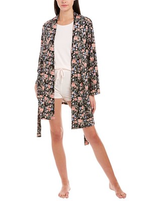

Rachel Zoe 3шт. Кимоно, халат, пижамный комплект, женский, Черный