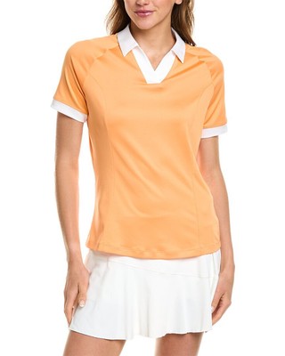 Callaway V-Placket Colorblocked Polo Shirt Womens Orange Xl