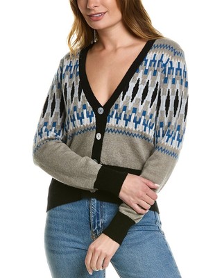 

Женский кардиган Scott - Scott London Fairisle Bobby из шерсти и кашемира, Blue multi