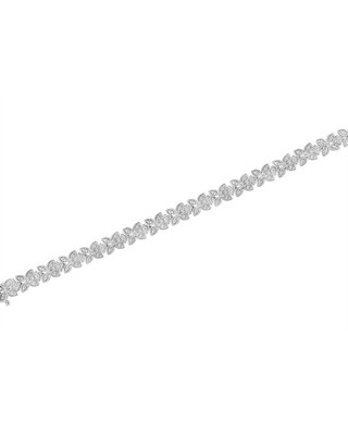 Effy Fine Jewelry Серебряный браслет с двумя бриллиантами весом 0,49 Карата Женский