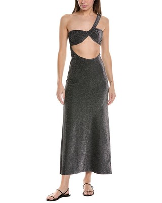 Weworewhat Ruched Asymmetrical Knit Maxi Dress Womens