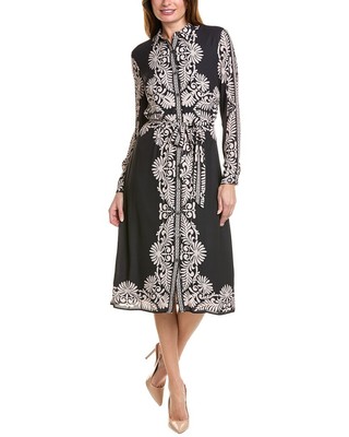 Футболка Tahari Parisian Paisley Shirtdress женская черная 4