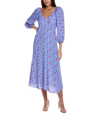 Женское платье А-силуэта Tyler Böe Stephanie синего цвета 0