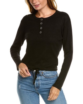 

Женский пуловер с завязками Chaser Snap Henley, Черный