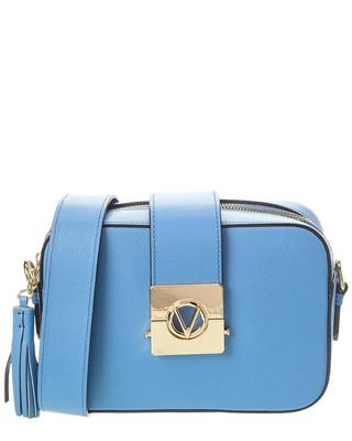 Valentino By Mario Valentino Женское кожаное кроссбоди Babette из кожи через плечо серого цвета