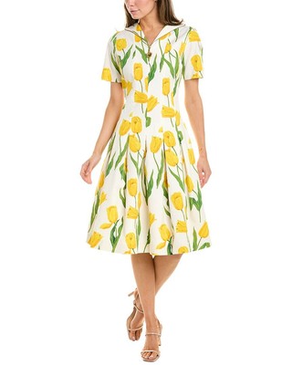 Женское платье-тюльпан Oscar De La Renta, белое 4