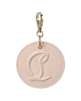Кожаная сумка Christian Louboutin Cl с логотипом Charm Женская бежевая