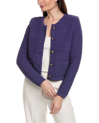 Labiz This Knitted Sweater Jacket Women's Blue M
