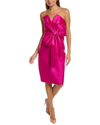 

Женское платье-бюстье с бантом Badgley Mischka, Розовый