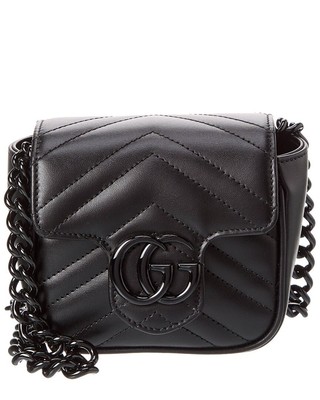 

Кожаная поясная сумка Gucci Gg Marmont женская черная, NA