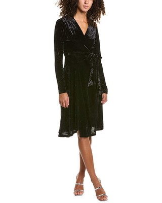 

Бархатное женское платье с запахом Bcbgmaxazria, Черный