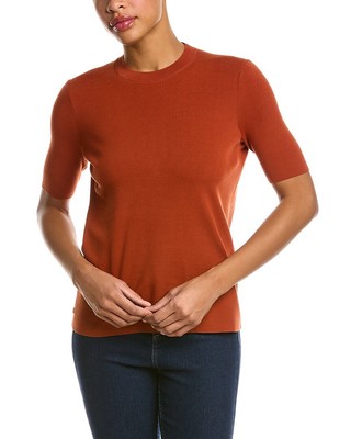 

Женская рубашка с круглым вырезом Lafayette 148 New York красная, Красный