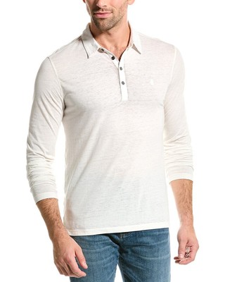 

Мужская рубашка поло John Varvatos Marty Burnout, Белый, NA