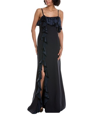 Pre-owned Cinq À Sept Curtis Gown Women's In Blue