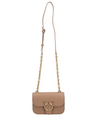 

Pinko Leather Crossbody Женские Бежевые, NA