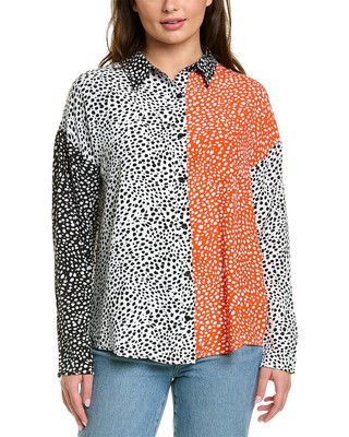 

Женская блузка с цветными блоками Fate Animal Print, Красный