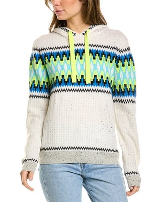

Женская кашемировая худи Scott - Scott London Electric Fairisle, Белый