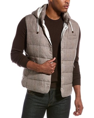 

Мужской пуховик Brunello Cucinelli из шерсти, льна и шелка с капюшоном, размер, Cbf, NA