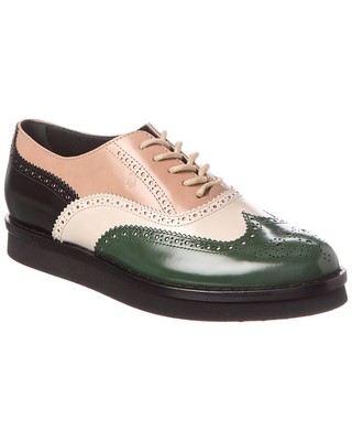 Tod S Leather Oxford Womens Green 37