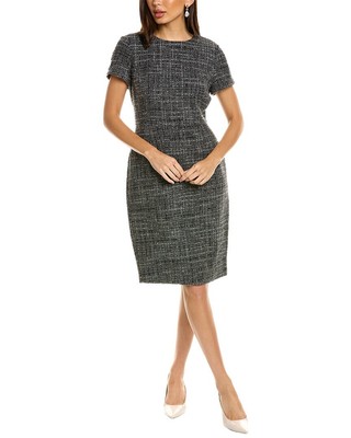 

Твидовое полушерстяное платье миди Brooks Brothers, женское, Grey