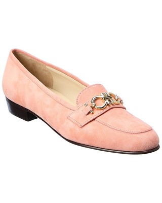 

Женские замшевые лоферы Ferragamo Babs 1980, розовые, Розовый, NA