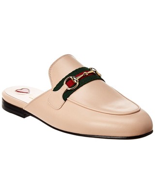 Кожаные тапочки Gucci Princetown Женские белые 34
