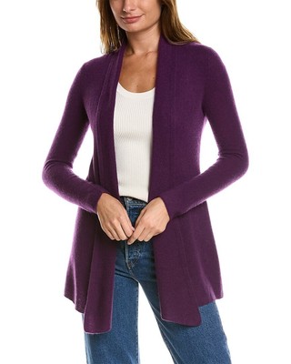 

Женский кашемировый кардиган с открытым передом Incashmere, Plum velvet