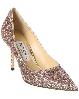 Jimmy Choo Love 85 Женские туфли-лодочки с блестками, розовые 37