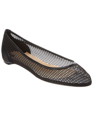 

Christian Louboutin Filomena Женские кожаные и сетчатые туфли на плоской подошве, Черный, NA