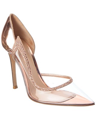 

Gianvito Rossi Leif 105 Женские туфли из кожи и винила, золото 37,5, Золотой, NA