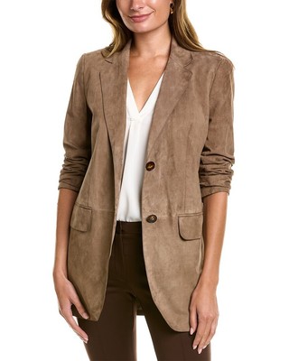

Lafayette 148 New York Замшевый пиджак женский коричневый