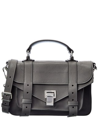 

Proenza Schouler Ps1 Tiny Кожаная Сумка Через Плечо Женская Серая, NA