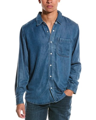 7 For All Mankind Denim Shirt Mens Blue S
