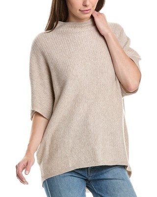 Женский кашемировый поповер Forte Cashmere с текстурированной воронкой