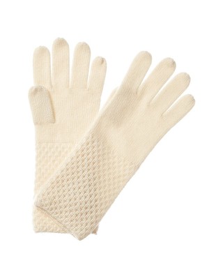 Кашемировые перчатки Forte Cashmere Texture Женские белые
