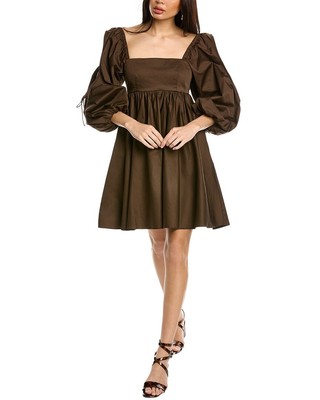 

Женское платье Babydoll с открытыми плечами Cynthia Rowley, Choco