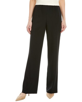 

Женские брюки из смесового шелка Lafayette 148 New York Studio, черные, Черный, NA