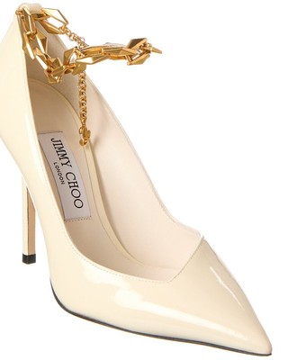 

Патентованные женские туфли Jimmy Choo Diamond Talura 100, Белый, NA