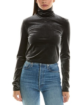 Женская бархатная водолазка Proenza Schouler White Label с высоким воротом