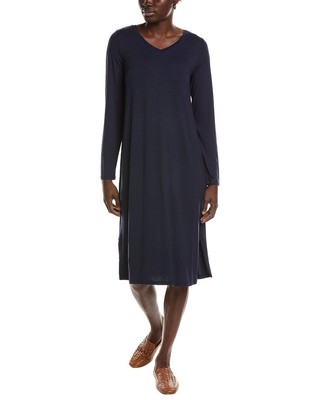 Женское платье с V-образным вырезом Eileen Fisher L