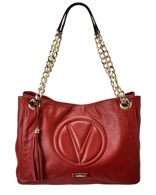 Valentino By Mario Valentino Женское кожаное кроссбоди Kai Lavoro красного цвета