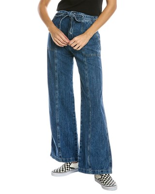 Джинсы Hudson Jeans Indigo Waters с широкими штанинами Женские синие 24