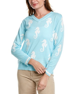 

Alashan Seahorse Интарсия Свитер из смесового кашемира женский белый