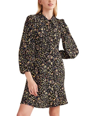 

Платье-рубашка с завязками Boden женское, Black;wildflower paisley