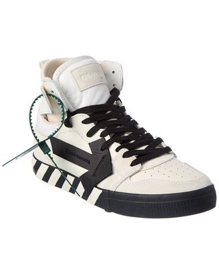 

Off-White Высокие кроссовки из вулканизированной кожи мужские белые, Белый, NA