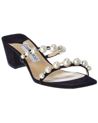 

Jimmy Choo Amara 45 Женские замшевые сандалии, Черный, NA