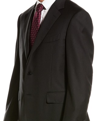 Pre-owned Canali Wool 2pc Suit Men's In Black