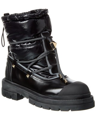 Зимние ботильоны из натуральной кожи Valentino Rockstud, женские, черные, 37