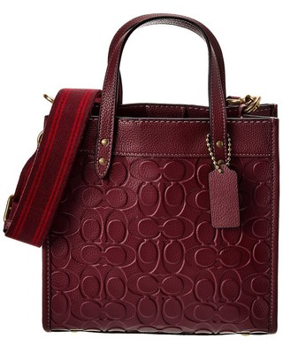 

Кожаная женская сумка-тоут Coach Field Signature, красная, Coach Field 22