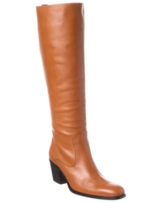 Кожаные сапоги до колена Tod S Женские коричневые 41